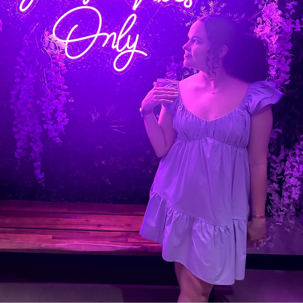 Abercrombie and Fitch Lavender Ruffled Mini Dress Size M
